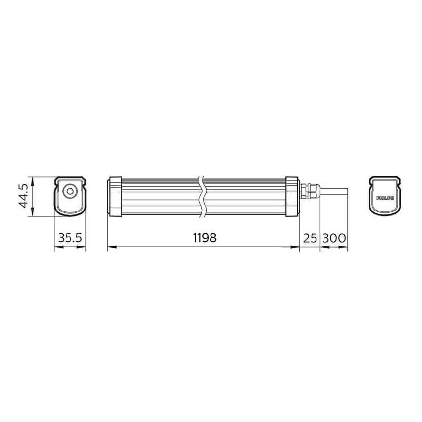 Philips - Lámpara técnica LED PROJECTLINE LED/34W/230V IP65