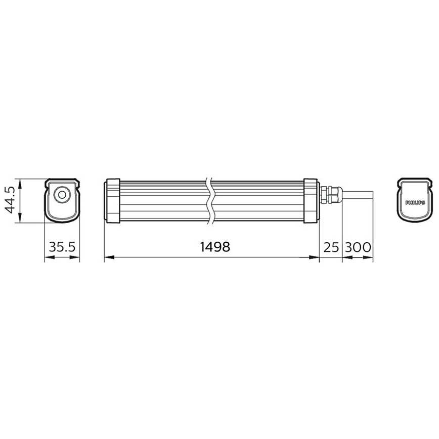Philips - Lámpara técnica LED PROJECTLINE LED/54W/230V IP65