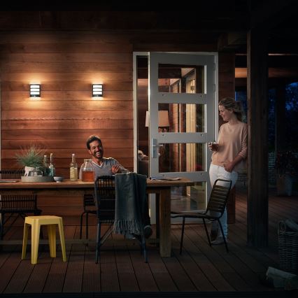 Philips - LED Aplique de exterior con sensor LED/6W/230V 2700K IP44
