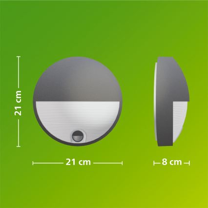 Philips - Aplique LED de pared para exterior con sensor CAPRICORN LED/4,3W/230V IP44