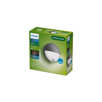 Philips - Aplique LED de pared para exterior con sensor CAPRICORN LED/4,3W/230V IP44