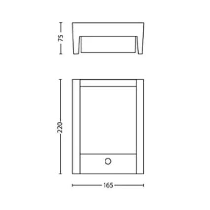 Philips - LED Aplique para exterior con sensor ARBOUR LED/3,8W/230V 2700K IP44