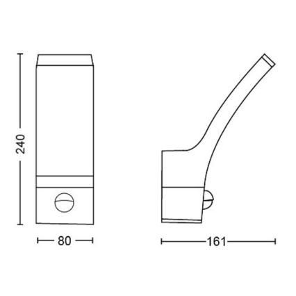 Philips - LED Aplique para exterior con sensor SPLAY LED/3,8W/230V IP44