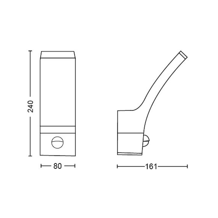 Philips - LED Aplique para exterior con sensor SPLAY LED/3,8W/230V IP44