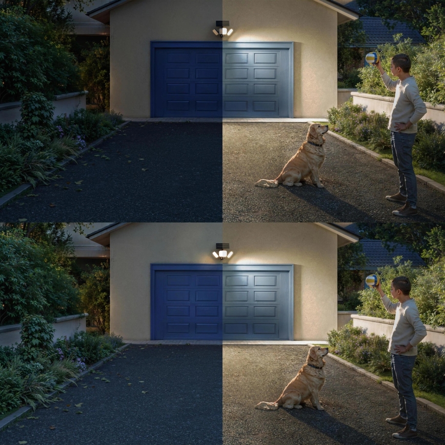 Philips - Aplique solar LED de pared con sensor ZYREN LED/24,5W/3,7V 2600 mAh 3000K IP65