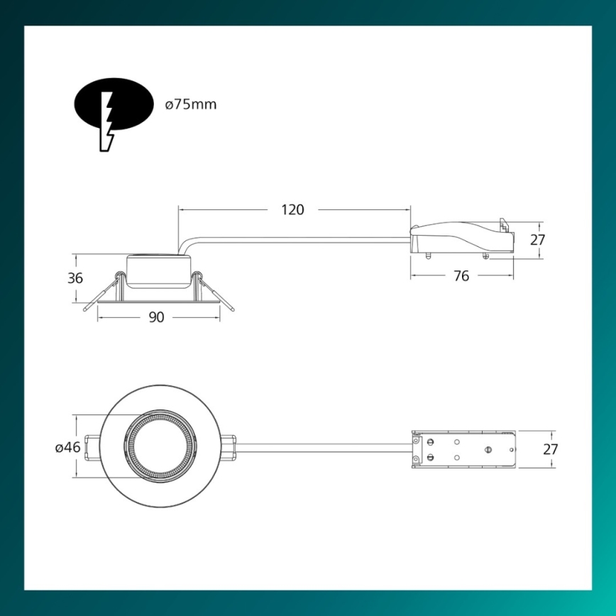 Philips - Downlight empotrable LED regulable CILANTRO LED/5W/230V 2700K blanco