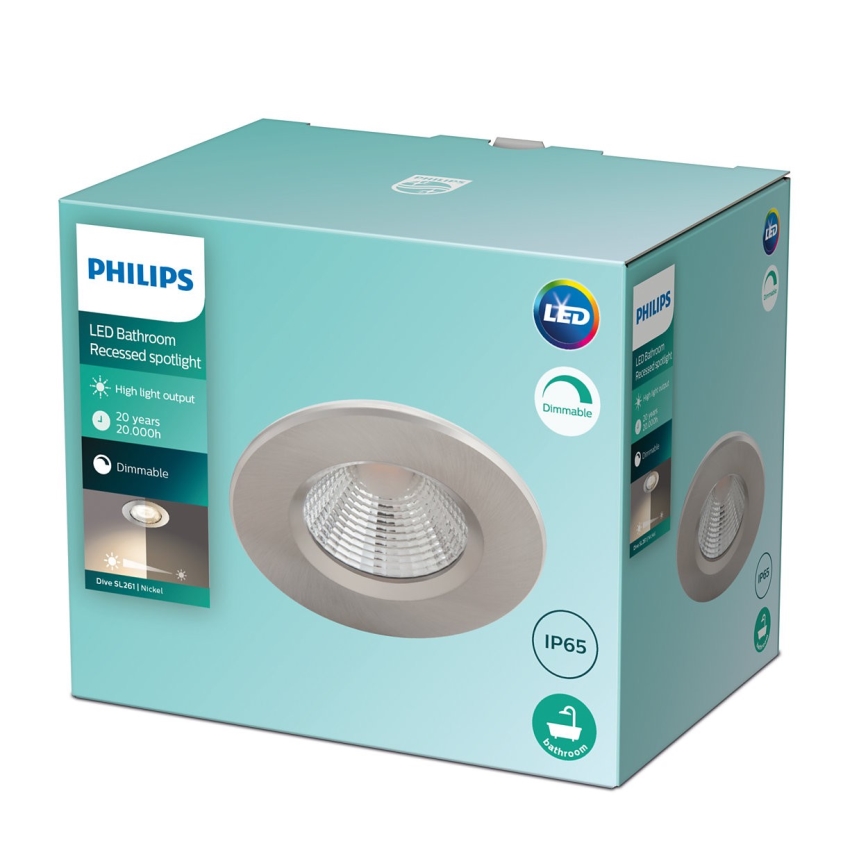 Philips - LED Lámpara regulable para el baño LED/5,5W/230V 2700K IP65