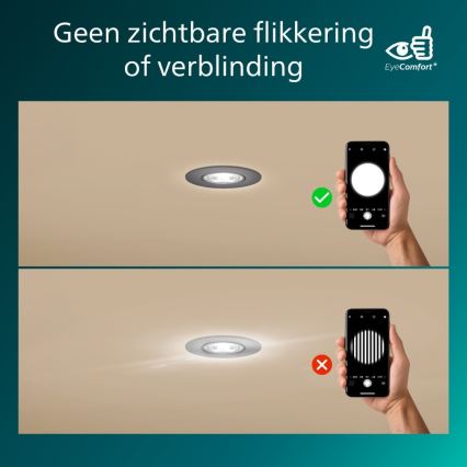 Philips - Luminaria empotrada LED regulable CILANTRO LED/5W/230V 4000K negro