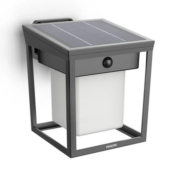 Philips - LED Luz solar de pared con sensor de movimiento y crepuscular BLAISE LED/1,5W/3,7V 2600 mAh 3000K IP44