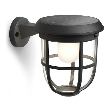 Philips - LED Luz solar de pared con sensor de movimiento y crepuscular RADII LED/1,3W/3,7V 2000 mAh 3000K IP44