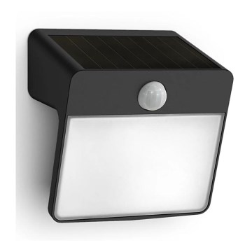 Philips - LED Luz solar de pared con sensor de movimiento y crepuscular YARIXA LED/2,2W/3,7V 600 mAh IP44