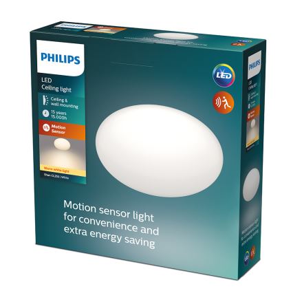 Philips - LED Plafón con sensor 1xLED/12W/230V 2700K
