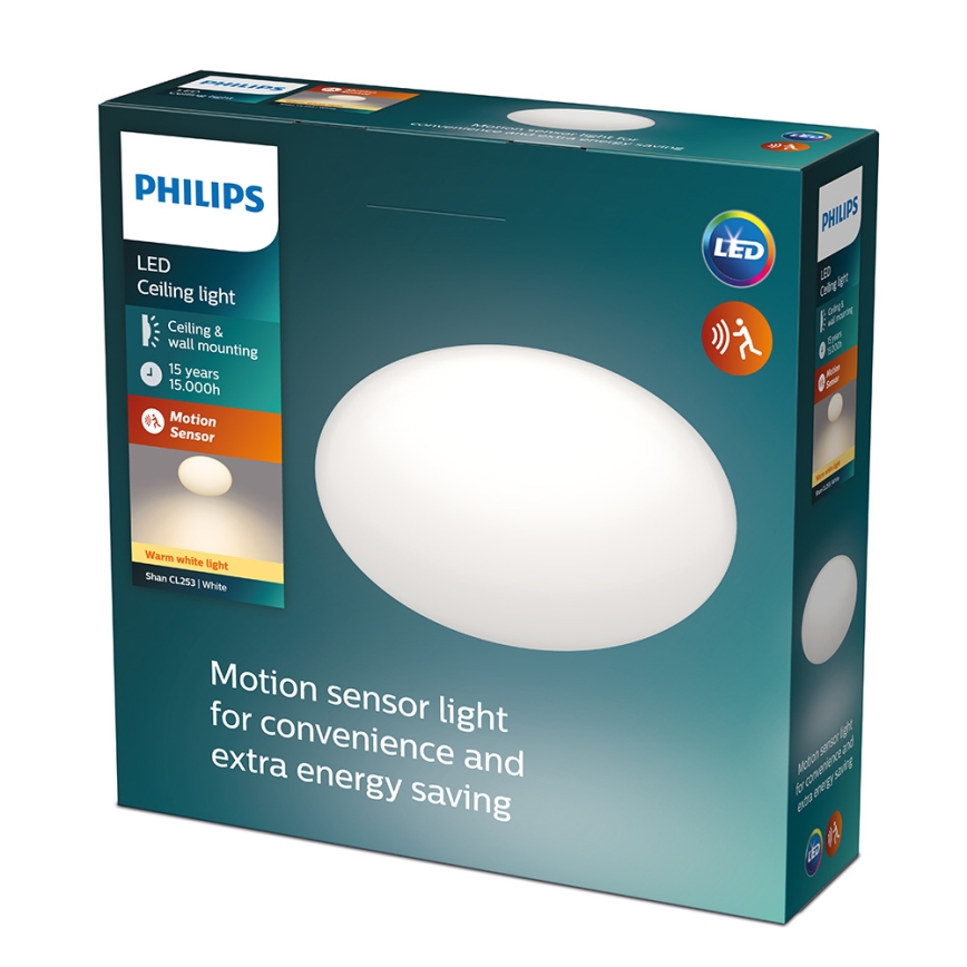 Philips - LED Plafón con sensor 1xLED/12W/230V 2700K