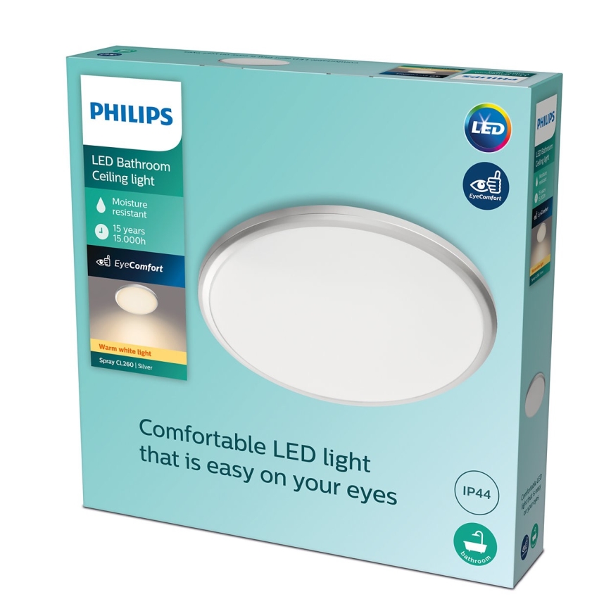 Philips - LED Plafón del baño LED/12W/230V IP44