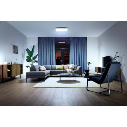 Philips - Luminaria de techo LED regulable Hue AURELLE LED/39W/230V 2200-6500K 60x60 cm blanca