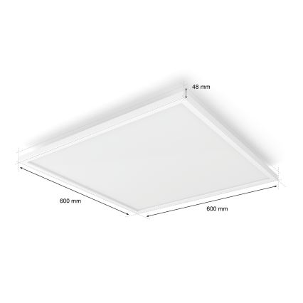 Philips - Luminaria de techo LED regulable Hue AURELLE LED/39W/230V 2200-6500K 60x60 cm blanca