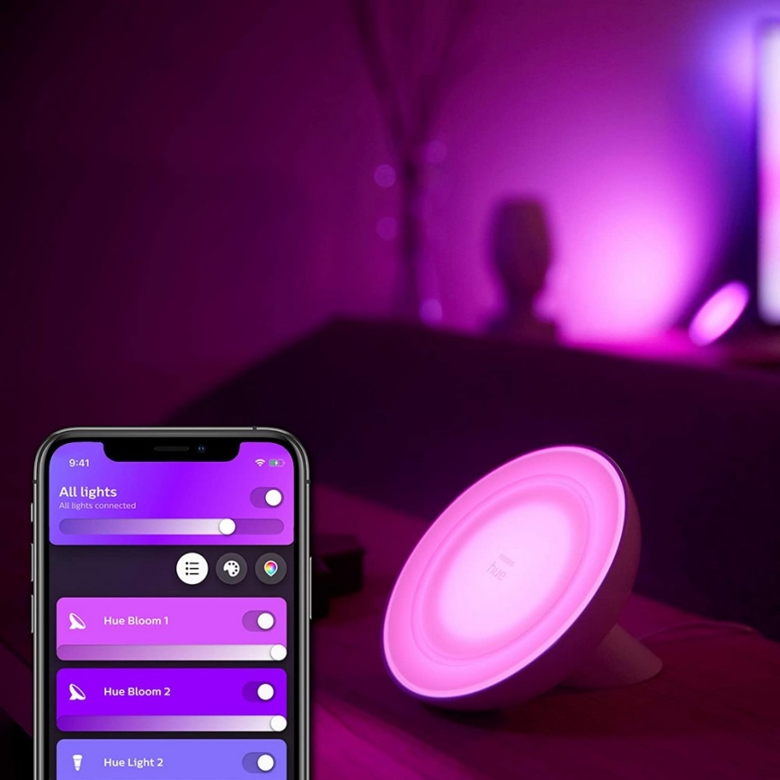 Philips - LED Lámpara de mesa regulable Hue BLOOM 1xLED/7,1W/230V