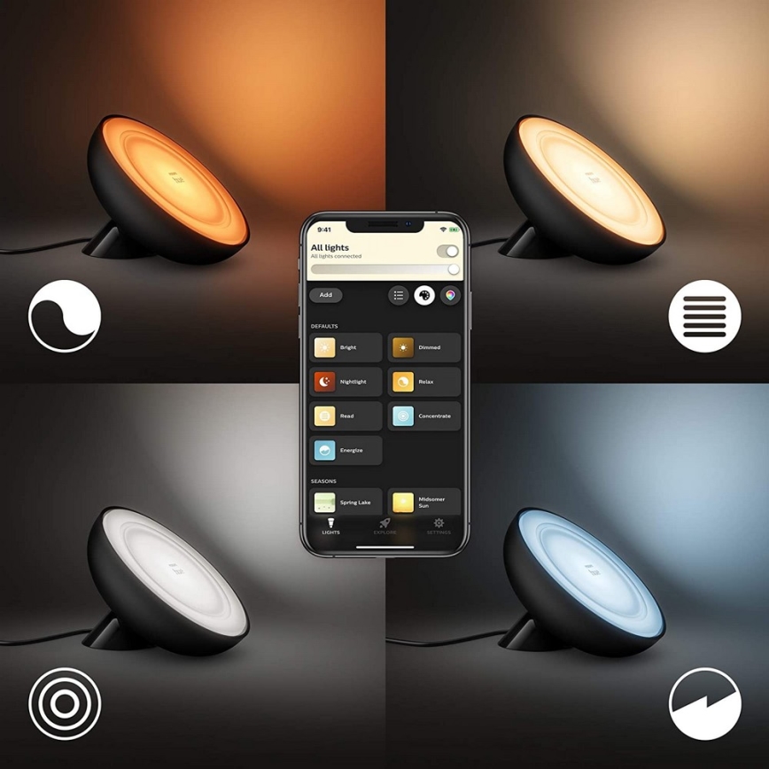 Philips - LED Lámpara de mesa regulable Hue BLOOM 1xLED/7,1W/230V