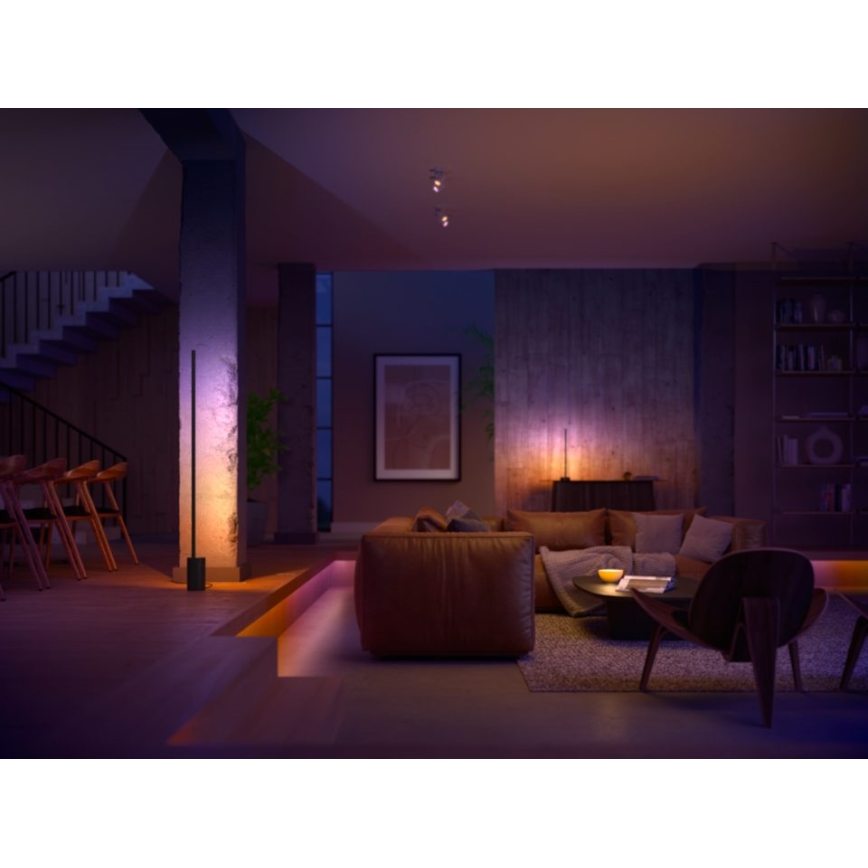 Philips - LED RGB Lámpara de mesa regulable Hue SIGNE LED/12W/230V 2000-6500K negro