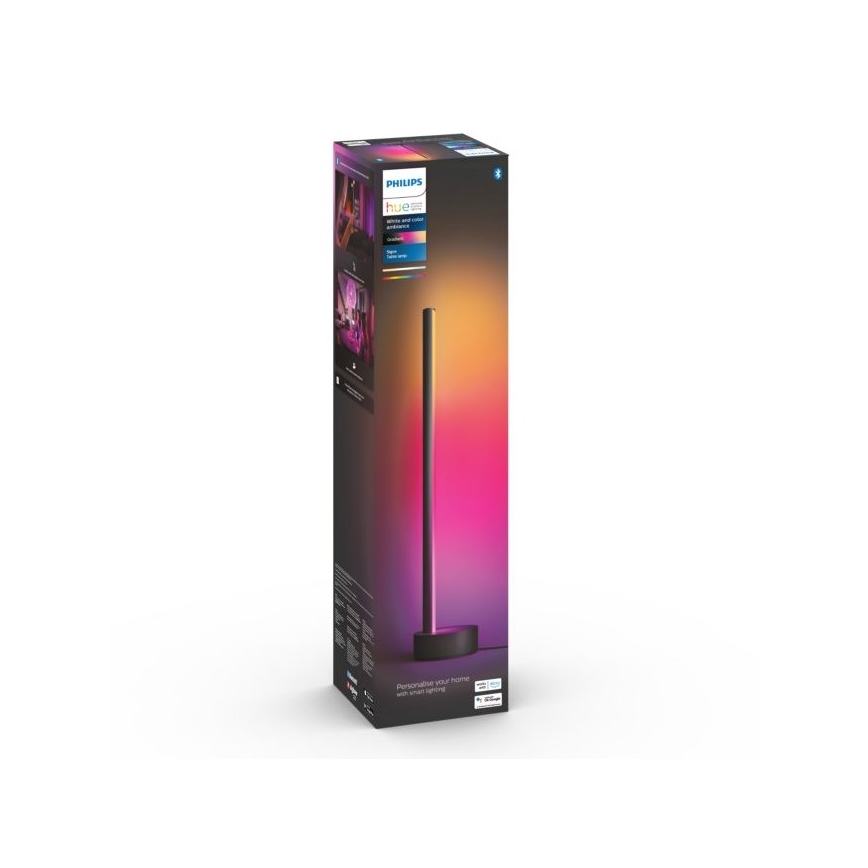 Philips - LED RGB Lámpara de mesa regulable Hue SIGNE LED/12W/230V 2000-6500K negro