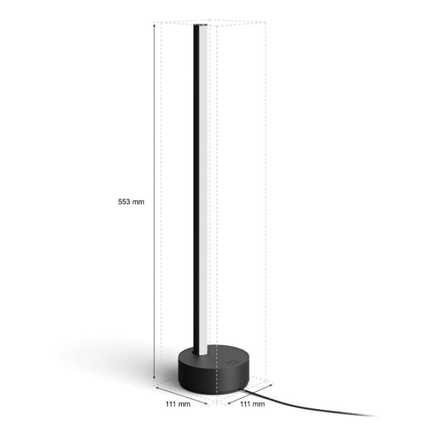 Philips - LED RGB Lámpara de mesa regulable Hue SIGNE LED/12W/230V 2000-6500K negro