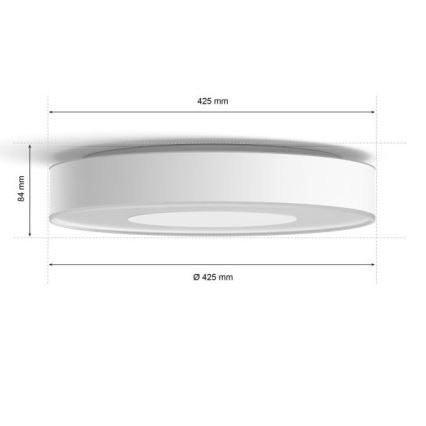Philips - Luminaria de techo regulable LED RGB Hue INFUSE LED/52,5W/230V 2000-6500K Ø 425 mm blanca