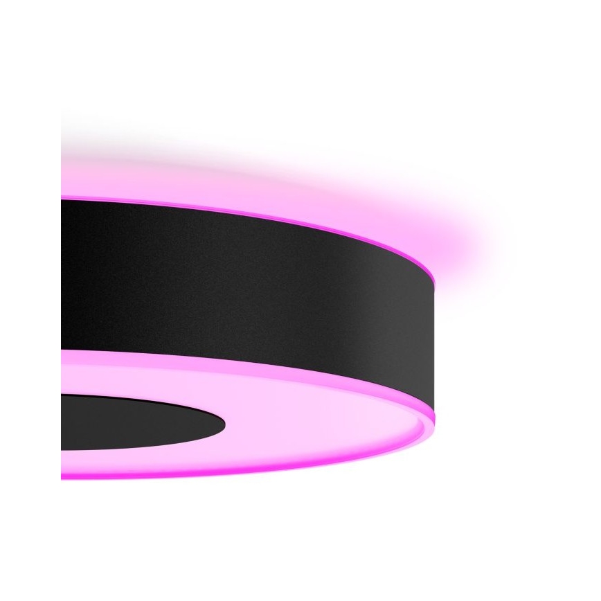 Philips - Lámpara de techo regulable LED RGB Hue INFUSE LED/33,5W/230V 2000-6500K, diámetro 381 mm, negro