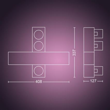 Philips - LED RGBW Foco regulable Hue CENTRIS LED/25W/230V + 3xGU10/5,7W