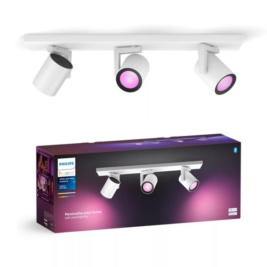 Philips - LED RGBW Foco regulable Hue ARGENTA 3xGU10/4,2W/230V 2000-6500K