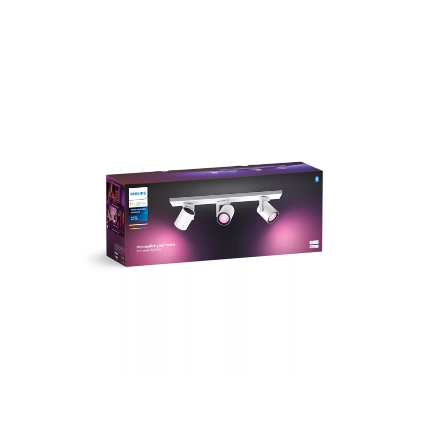 Philips - LED RGBW Foco regulable Hue ARGENTA 3xGU10/4,2W/230V 2000-6500K