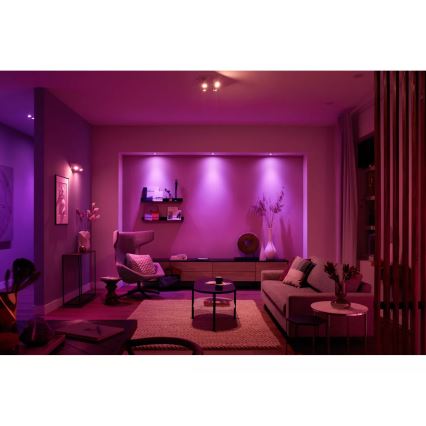 Philips - LED RGBW Foco regulable Hue ARGENTA 4xGU10/4,2W/230V 2000-6500K