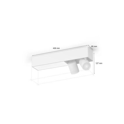 Philips - LED RGBW Foco regulable Hue CENTRIS 2xGU10/4,2W/230V+ LED/11W
