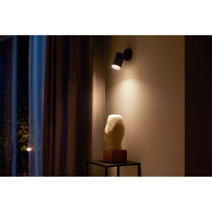 Philips - LED RGBW Foco regulable Hue FUGATO 1xGU10/4,2W/230V 2000-6500K negro