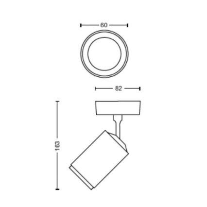 Philips - LED RGBW Foco regulable Hue FUGATO 1xGU10/4,2W/230V 2000-6500K negro