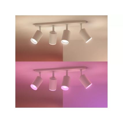 Philips - LED RGBW Foco regulable Hue FUGATO 4xGU10/4,2W/230V 2000-6500K blanco