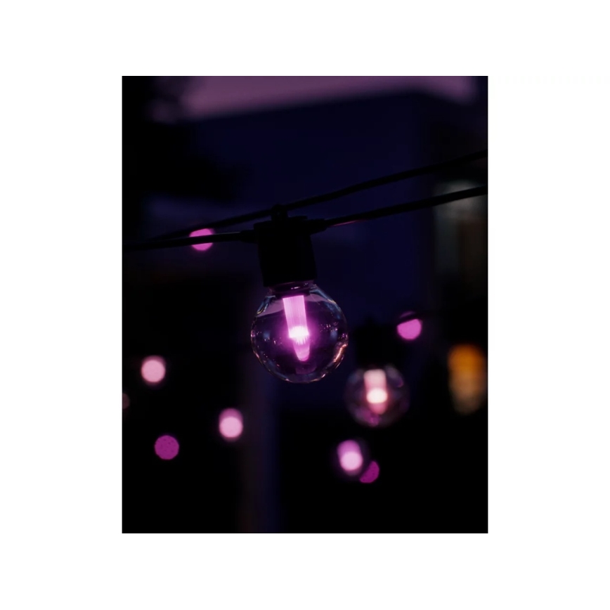 Philips - Cadena de luces LED RGBW para exterior, regulable y extensible Hue FESTAVIA, 10 LEDs, 7 m, IP65