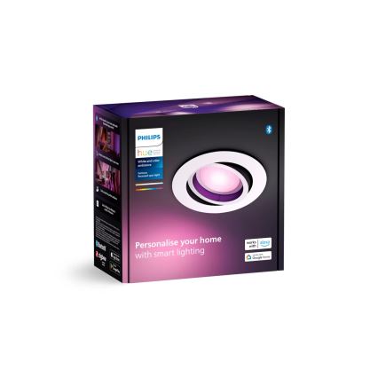 Philips - LED RGBW Lámpara empotrable regulable Hue CENTURA 1xGU10/4,2W/230V 2000-6500K