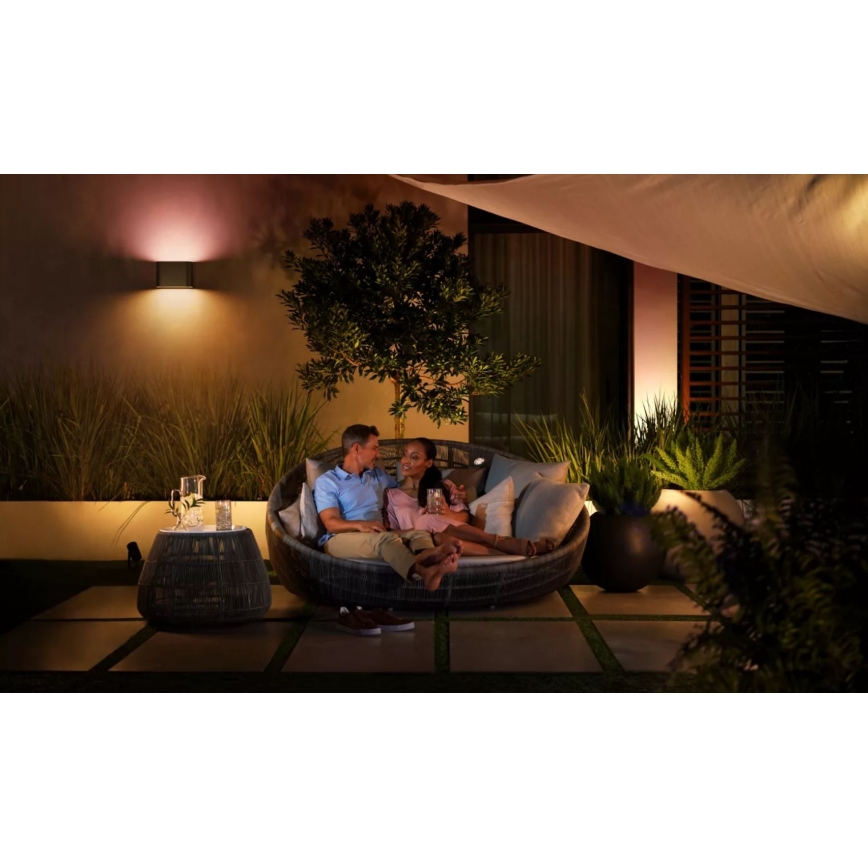 Philips - LED RGBW Aplique de exterior regulable Hue DYMERA 2xLED/10,2W/230V 2000-6500K IP44