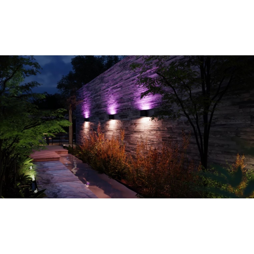 Philips - LED RGBW Aplique de exterior regulable Hue DYMERA 2xLED/10,2W/230V 2000-6500K IP44