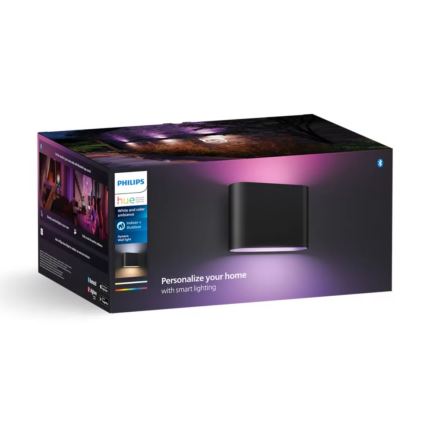 Philips - LED RGBW Aplique de exterior regulable Hue DYMERA 2xLED/10,2W/230V 2000-6500K IP44