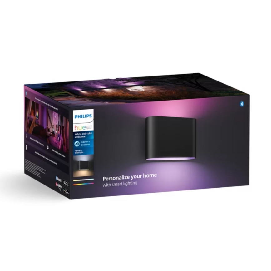 Philips - LED RGBW Aplique de exterior regulable Hue DYMERA 2xLED/10,2W/230V 2000-6500K IP44