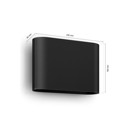 Philips - LED RGBW Aplique de exterior regulable Hue DYMERA 2xLED/10,2W/230V 2000-6500K IP44
