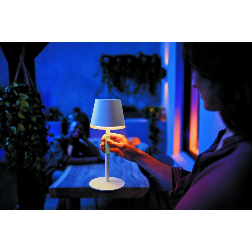 Philips - Lámpara LED táctil de exterior regulable RGBW Hue GO LED/6,2W/230V 2000-6500K IP54