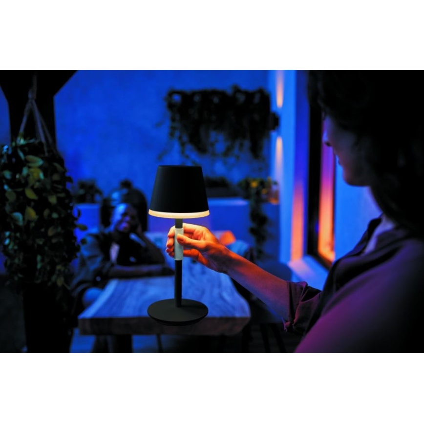 Philips - Lámpara LED táctil de exterior regulable RGBW Hue GO LED/6,2W/230V 2000-6500K IP54
