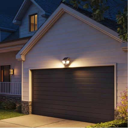 Philips - Aplique solar LED de pared con sensor ZYREN LED/24,5W/3,7V 2600 mAh 3000K IP65 blanco