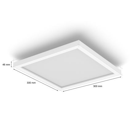 Philips - Luminaria de techo LED regulable Hue AURELLE LED/19W/230V 2200-6500K 30x30 cm blanca