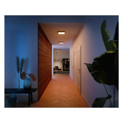 Philips - Plafón LED regulable Hue AURELLE LED/19W/230V 2200-6500K 30x30 cm negro