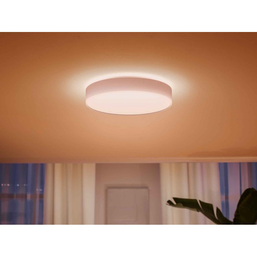 Philips - Luminaria de techo LED regulable Hue LED/33,5W/230V 2200-6500K diámetro 425 mm blanca + mando a distancia