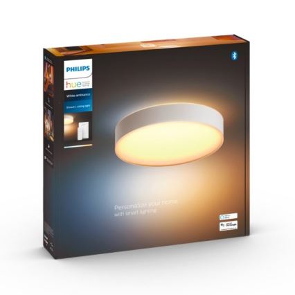 Philips - Luminaria de techo LED regulable Hue LED/33,5W/230V 2200-6500K diámetro 425 mm blanca + mando a distancia