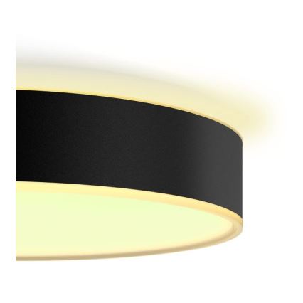Philips - Lámpara de techo LED regulable Hue LED/33,5W/230V 2200-6500K Ø 425 mm negro + mando a distancia